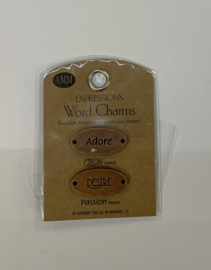 Adore Metal Word Charms - AMM