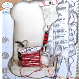 Planner Essentials 26 Yarn Card W/Scissors - Elizabeth Craft Designs