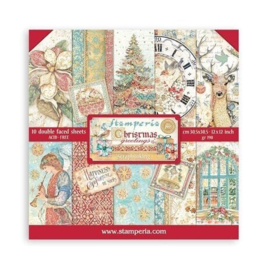 Christmas Greetings 12x12 Paper Pad -Stamperia