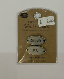 Joy Metal Word Charms - AMM