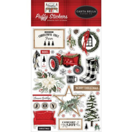 Farmhouse Christmas Puffy Stickers - Carta Bella