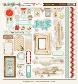 Chipboard Elements - All is Bright Collection