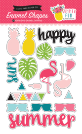 Summer Fun Enamel Shapes Stickers Echo Park