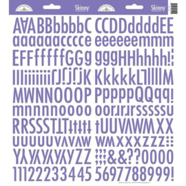 Skinny Alpha Cardstock Stickers Lilac - Doodlebug