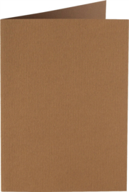 6x card double portrait Original 105x148mmA6 nutbrown - Papicolor