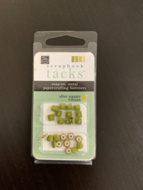 Scrapbook Tacks Square Olive - Chatterbox