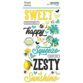 Simple Vintage Lemon Twist Foam Stickers - Simple Stories