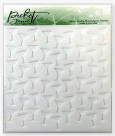 Martine Glass Stencil - Picket Fence