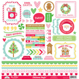 Christmas Magic This & That Cardstock Stickers 12x12 - Doodlebug