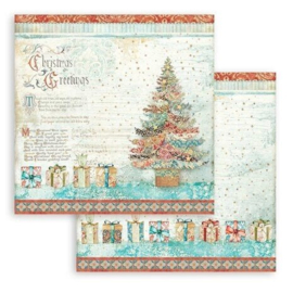 Christmas Greetings 12x12 Paper Pad -Stamperia