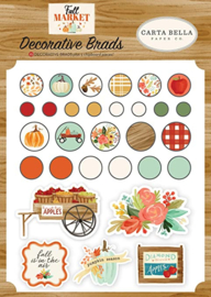 Fall Market Decorative Brads - Carta Bella