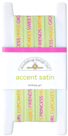 Accent Satin Birthday Girl