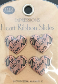 Heart Ribbon Slides - Adore