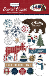 Cabin Fever Enamel Shapes - Carta Bella