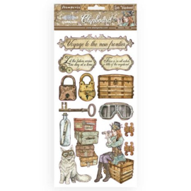 Lady Vagabond Chipboard Stickers - Stamperia