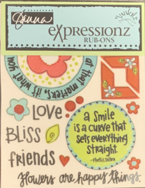 Expressionz Rub-ons Flowerful - Junkitz