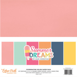 Summer Dreams Coordinating Solids Paper Pack Echo Park