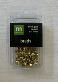 Mini Gold Square Brads - Making Memories