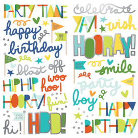 Birthday Blast Foam Stickers - Simple Stories