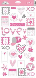 Loopy Love Icons Cardstock Stickers - Doodlebug