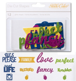 Die Cut Shapes Lemon Lush Glitter Studio Calico