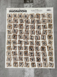 Torn Paper Cardstock Stickers Alpha - Creative Imaginations