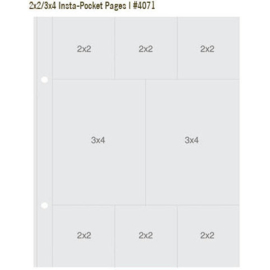 Sn@p! Inst-Pocket Pages 3x4/2x2 Refill Pages for 6x8 Binder - Simple Stories