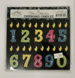 Salsa Celebration Chipboard Candlez - Junkitz