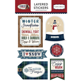 Cabin Fever Layered Stickers - Carta Bella