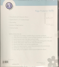 Page Protector Refills 8,5" x 11" ( Post Bound)