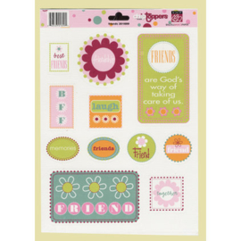 Friends Chip Toppers - Bazzill Basics Paper