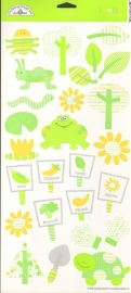 Lovely Lime Icons Cardstock Stickers - Doodlebug 