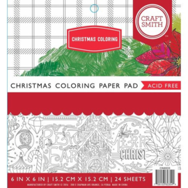 Christmas Coloring Paper Pad 6x6 - Craft Smith