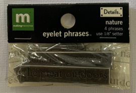 Nature Eyelet Phrases - Making Memories