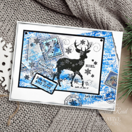 Scratched Background Clear Stamp - Woodware Craft Collection