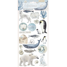 Arctic Antarctic Chipboard Stickers - Stamperia