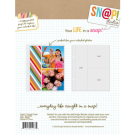 Sn@p! Pocket Pages 4x4/2x8 Refills for 6x8 Binder - Simple Stories