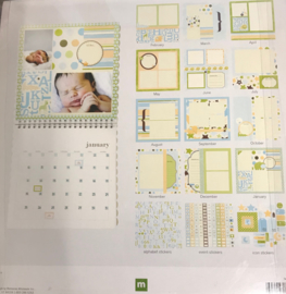 10" x 10" Thirteen Month Calendar Baby Boy