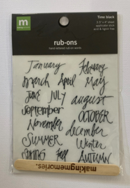 Time Black Rub-ons - Making Memories