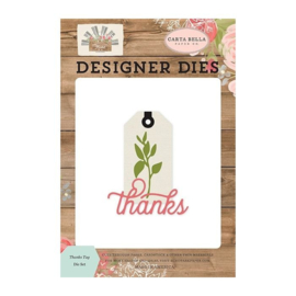 Farmhouse Market Thanks Tag Die Set - Carta Bella