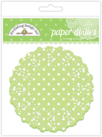 Limeade Polka Dot Doilies - Doodlebug