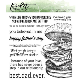 Dad's Day Clear Stamps - Picket Fence