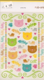 Pretty Kitty Rub-ons - Doodlebug