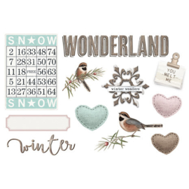 Simple Vintage Winter Woods Page Pieces - Simple Stories