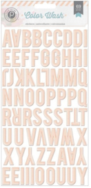 Color Wash Chipboard ABC Stickers