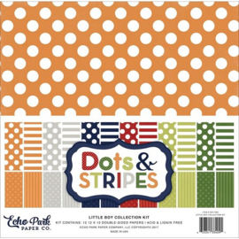 Little Boy Dots & Stripes Kit 12x12 - Echo Park