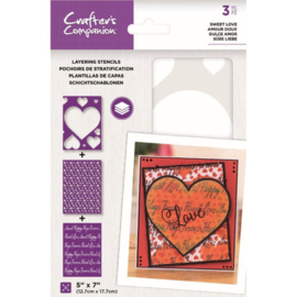 Sweet Love Stencils - Crafter's Companion