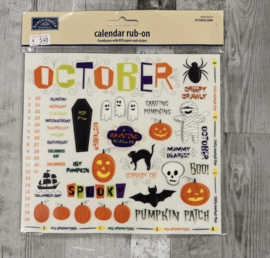 Calendar Rub-ons October - Karen Foster