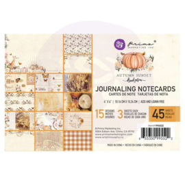 Autumn Sunset Journaling Notecards 4x6 - Prima Marketing
