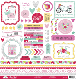Love Notes This & Thats Stickers - Doodlebug